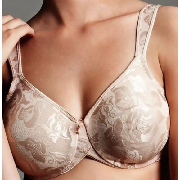 🆕 WACOAL Awareness Full Unpadded Underwire Bra 40D Beige Nude #85567 - Picture 1 of 9